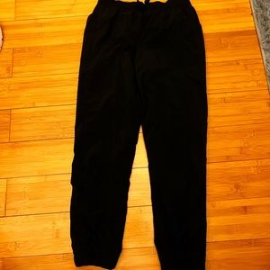 Lined Black Jogger Pants